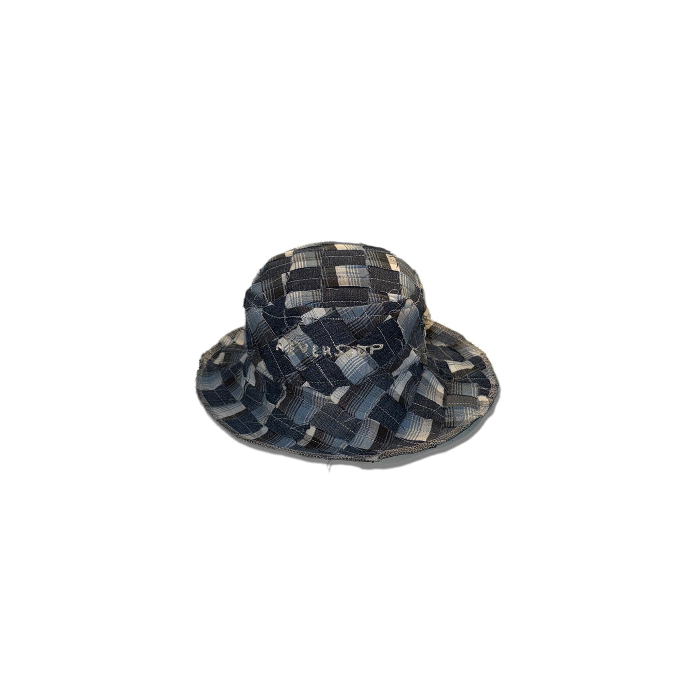Checkered Bucket Hat (Blue Denim/Plaid)